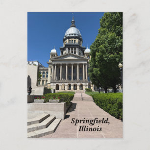 Illinois Staat Hauptstadt in Springfield Feiertagspostkarte