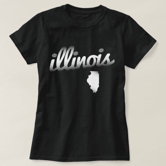 Illinois-Staat im Weiß T-Shirt (Design vorne)