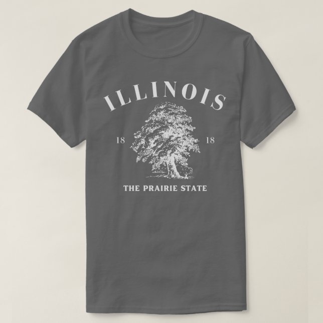 Illinois Staat in Dunkelheit T-Shirt (Design vorne)
