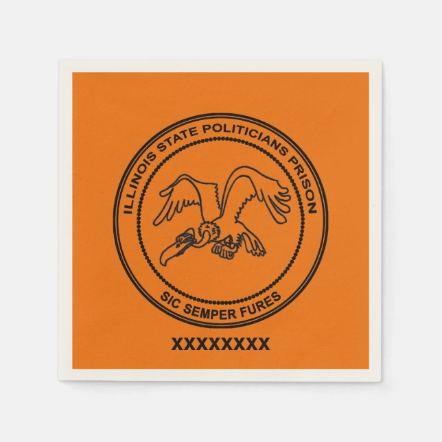 Illinois Staat Politische Gefangenschaft Serviette (Vorderseite)
