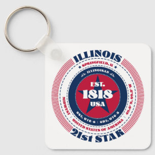 Illinois Staat Schlüsselanhänger