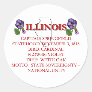 Illinois Staat Symbole Aufkleber
