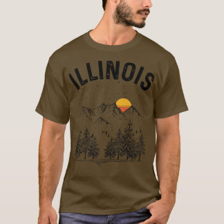 Illinois Staat Vintag Retro T-Shirt