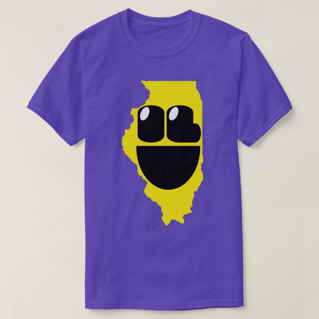 Illinois Staaten von Happynes Illinois lächelnd Ge T-Shirt (Design vorne)