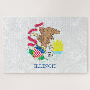 Illinois Staatliche Fahne Puzzle