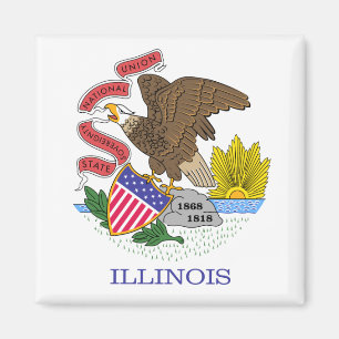 Illinois-Staats-Flagge Magnet