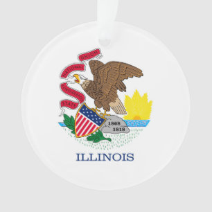 Illinois-Staats-Flaggen-Entwurf Ornament