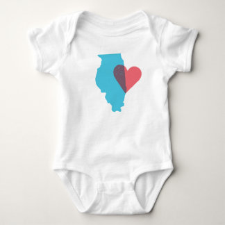 Illinois-Staats-Liebe-Baby-Shirt Baby Strampler