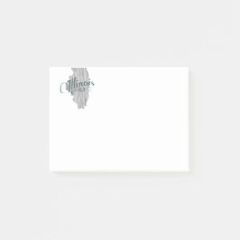 Illinois-Staats-Typografie Post-it Klebezettel