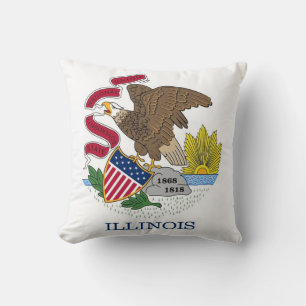 Illinois-Staatsflagge Amerikanische MoJo-Pillow Kissen