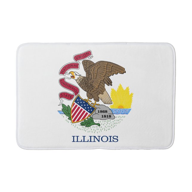 Illinois Staatsflagge Badematte (Vorderseite)