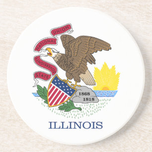 Illinois Staatsflagge Getränkeuntersetzer