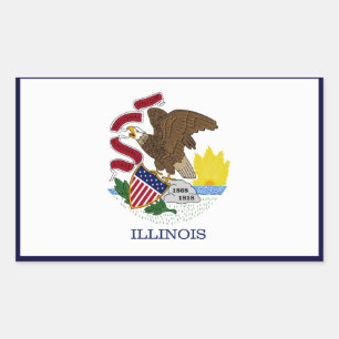 Illinois-Staatsflagge Rechteckiger Aufkleber