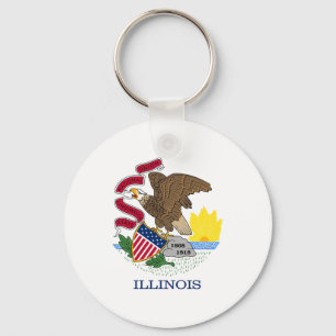 Illinois Staatsflagge Schlüsselanhänger