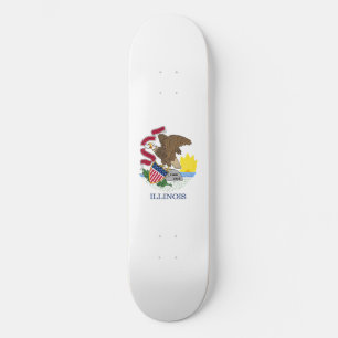 Illinois Staatsflagge Skateboard