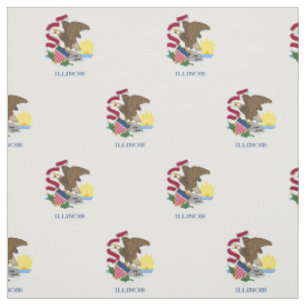 Illinois Staatsflagge Stoff