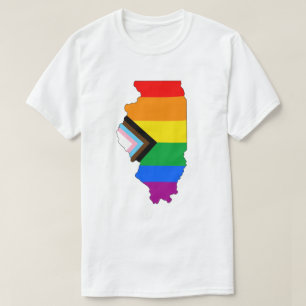Illinois Staatsstolz LGBTQ Fortschrittsstolz T-Shirt
