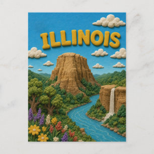 Illinois Starved Rock Modern KLAYKOO Postkarte