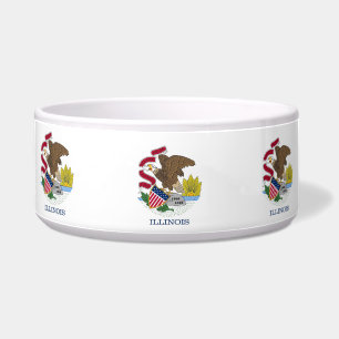 Illinois State Flag Pet Bowl Napf