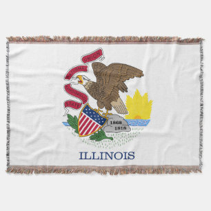Illinois State Flag Print Patriotic Decke