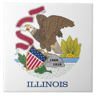 Illinois State Flag Tile Fliese
