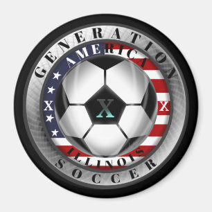 Illinois State Generation X American Soccer. Magnet