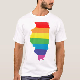 Illinois-Stolz. gestreift T-Shirt
