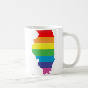 illinois stolz. gestreift. tasse