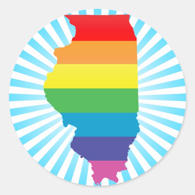 Illinois Stolz. Runder Aufkleber (Vorderseite)