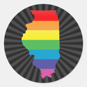 Illinois-Stolz Runder Aufkleber