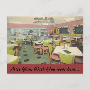 Illinois, Subway 66 Cafe, Litchfield Postkarte