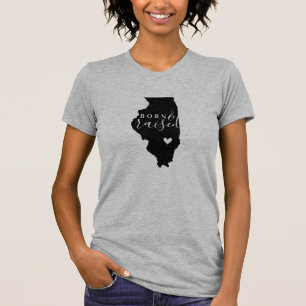 Illinois-T-Shirt für Geborenen und erhöhten Staat T-Shirt