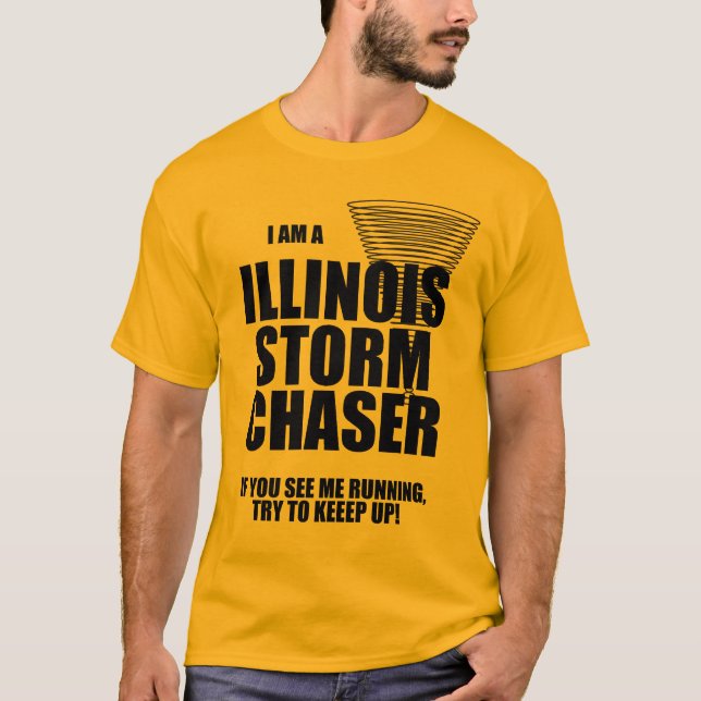Illinois Tornado Storm Chaser T - Shirt (Vorderseite)