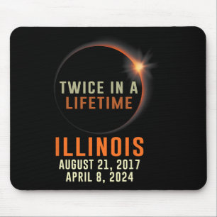 Illinois Total Solar Eclipse zweimal im Leben 2 Mousepad