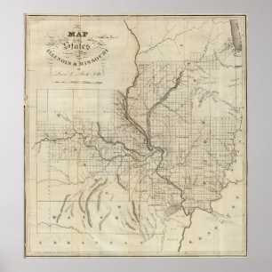 Illinois und Missouri 2 Poster