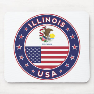 Illinois, USA Bundesstaaten, Illinois T-Shirt Mousepad