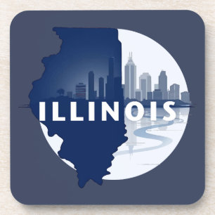 Illinois USA Getränkeuntersetzer