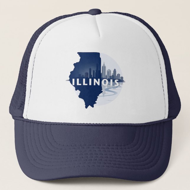 Illinois USA Truckerkappe (Vorderseite)