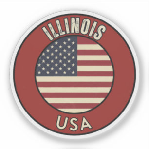 Illinois Vereinigte Staaten von Amerika  Aufkleber