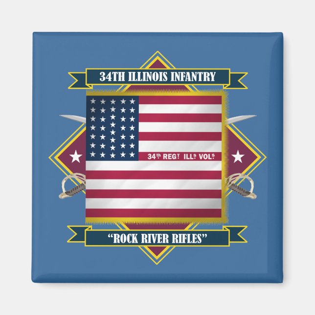 Illinois Volunteer Infantry Magnet (Vorne)