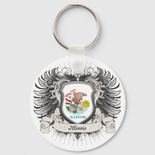 Illinois-Wappen Schlüsselanhänger