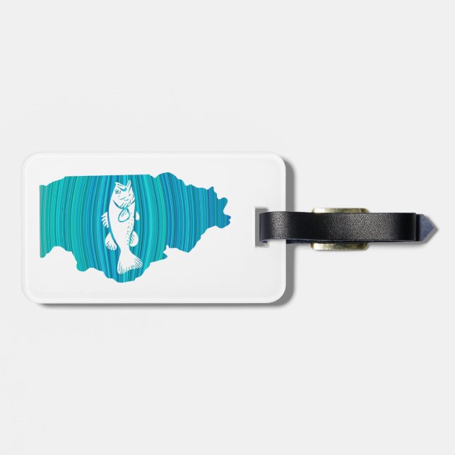 Illinois Wave Angeln Gepäckanhänger (Rückseite horizontal)