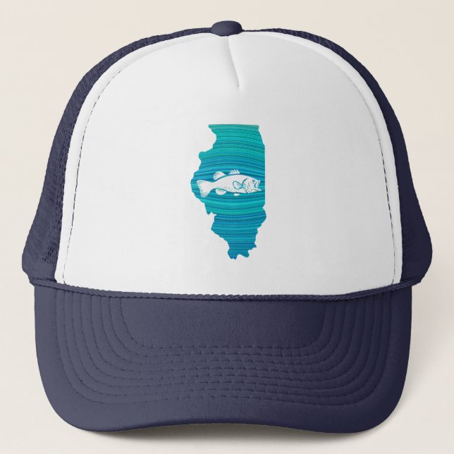 Illinois Wave Angeln Truckerkappe (Vorderseite)
