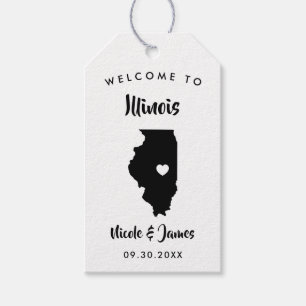 Illinois Wedding Welcome Bag Tags für Hotelgäste Geschenkanhänger