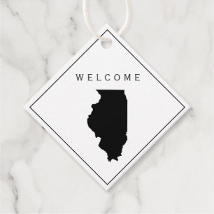 Illinois Welcome Bag Geschenkmarke für Hochzeitsta Geschenkanhänger