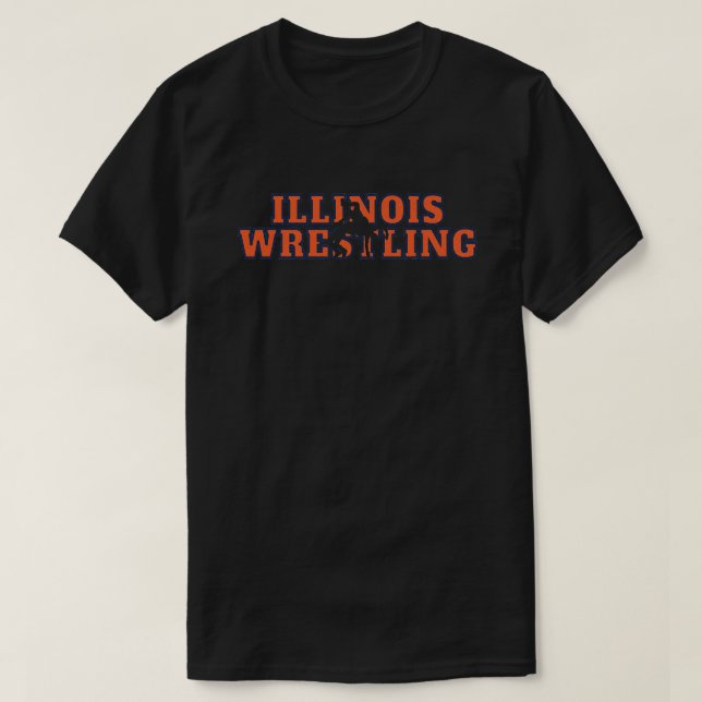 Illinois Wrestling Team Freestyle Wrestler Gear T-Shirt (Design vorne)