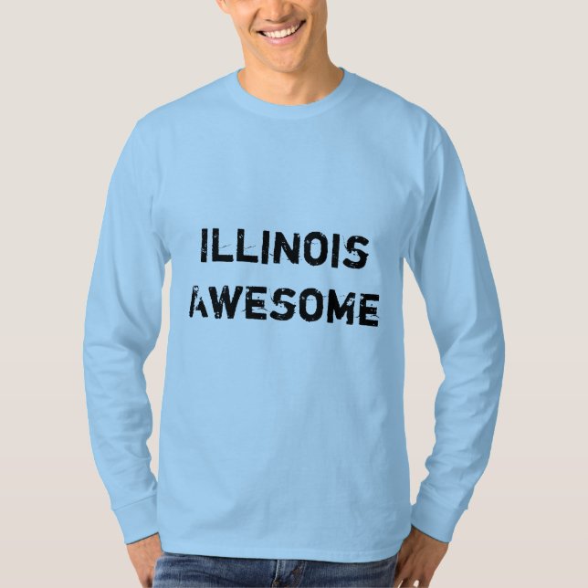 Illinois Zitat Langschläfer T - Shirt (Vorderseite)
