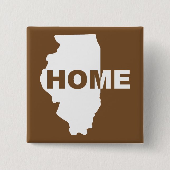 Illinois Zuhause Away From Zuhause Button Abzeiche (Vorderseite)