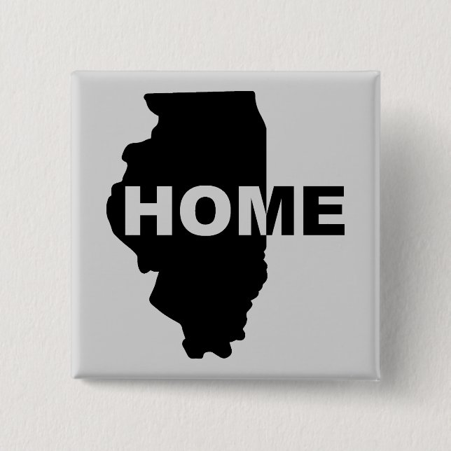 Illinois Zuhause Away From Zuhause Button Abzeiche (Vorderseite)