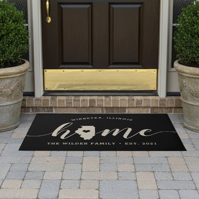 Illinois Zuhause Staat Personalisiert Fußmatte (Von Creator hochgeladen)